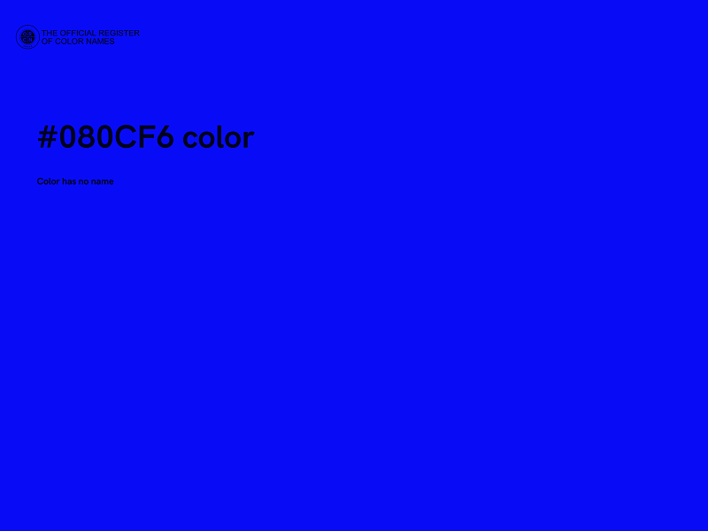 #080CF6 color image