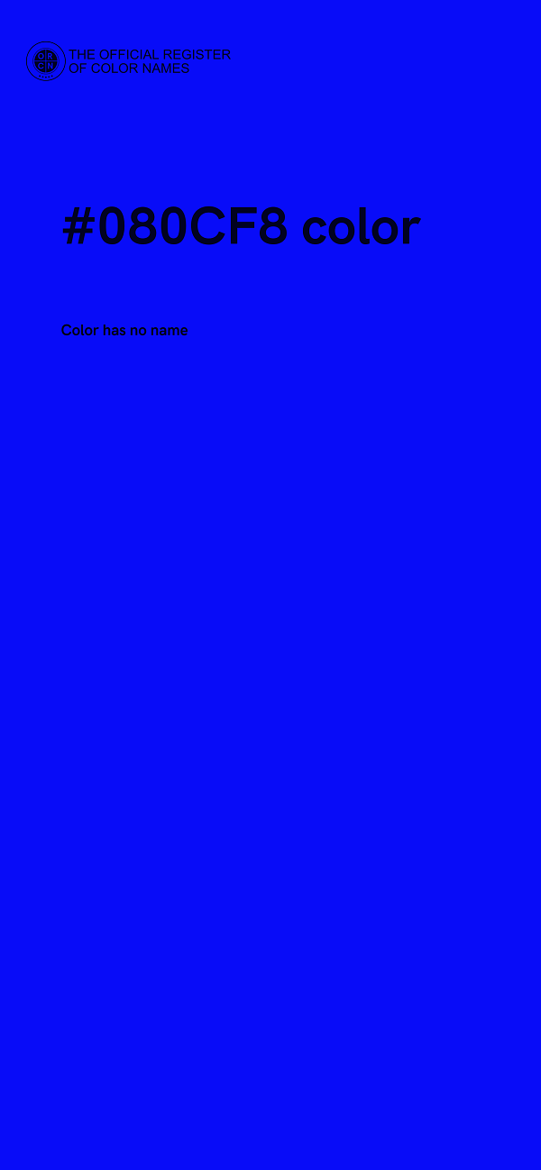 #080CF8 color image