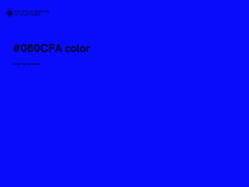 #080CFA color image