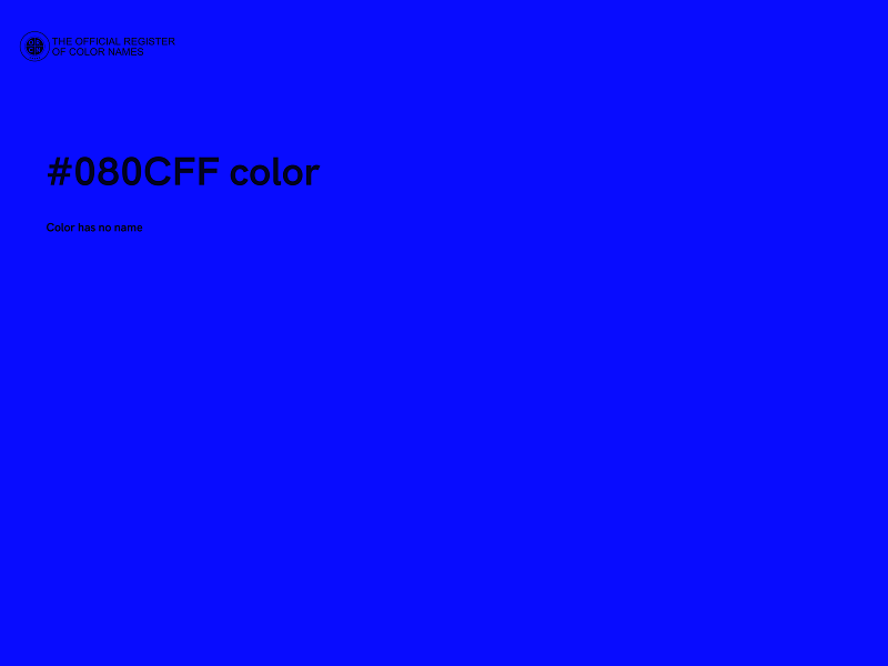 #080CFF color image
