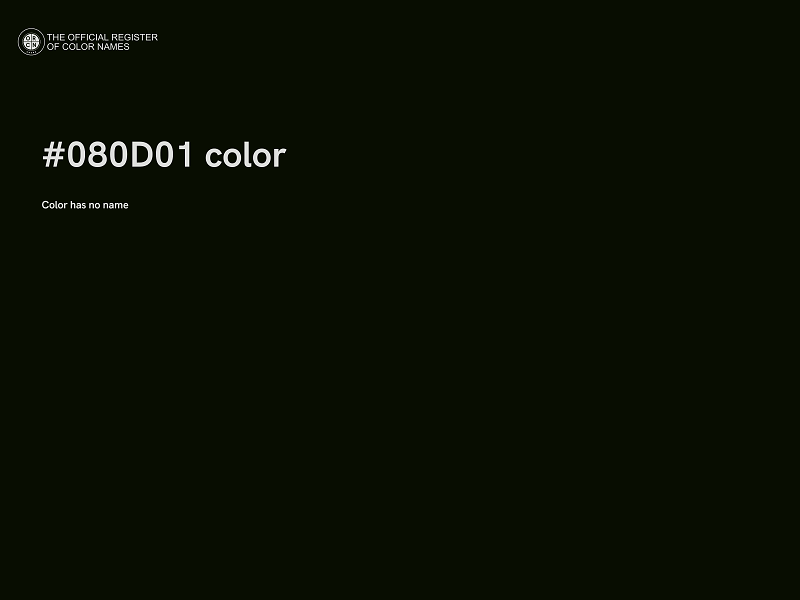 #080D01 color image