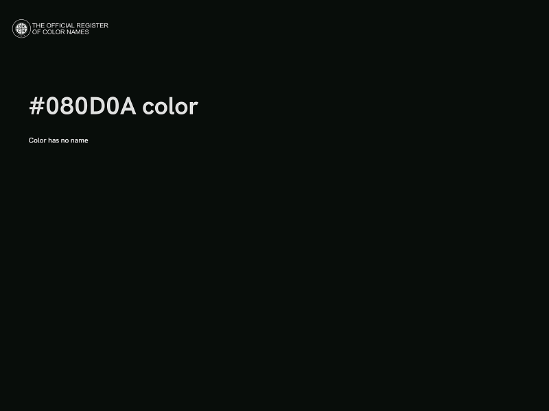 #080D0A color image