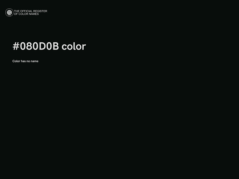 #080D0B color image