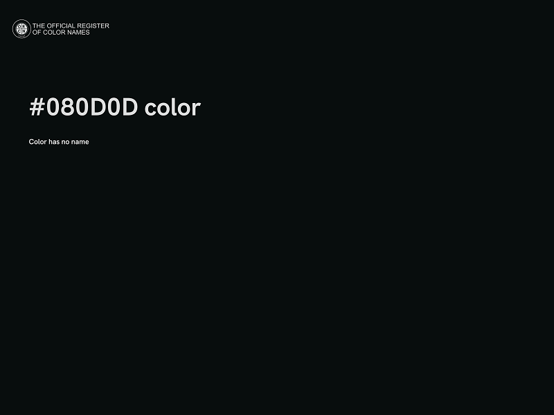 #080D0D color image