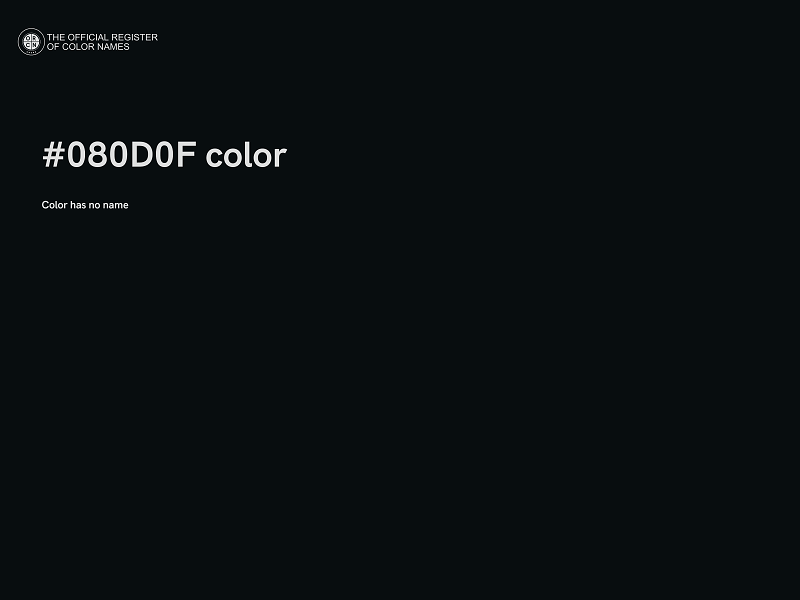 #080D0F color image