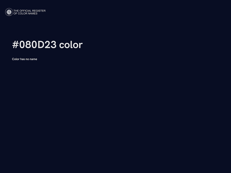 #080D23 color image