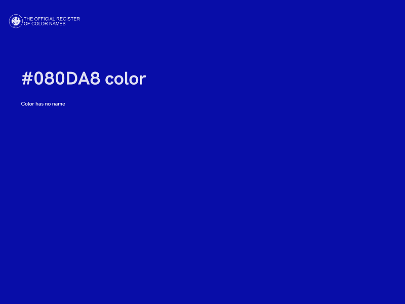 #080DA8 color image
