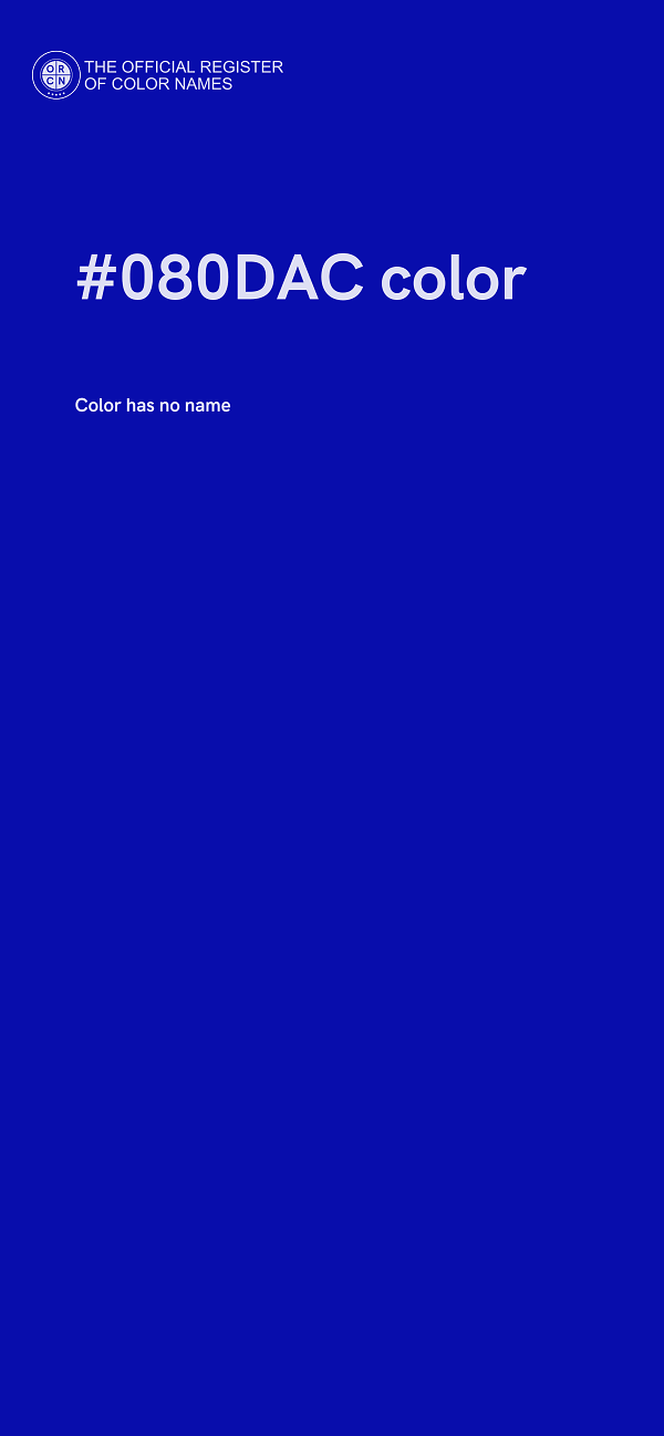 #080DAC color image