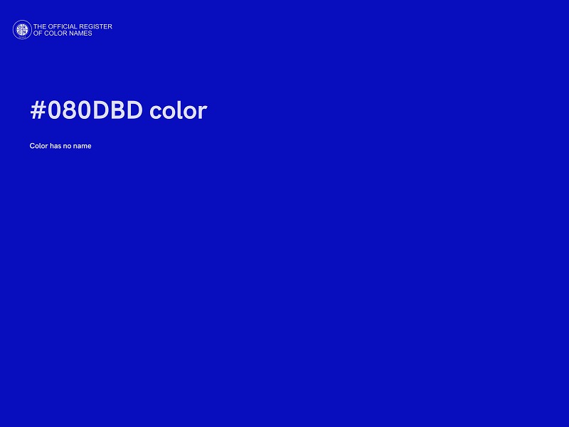 #080DBD color image