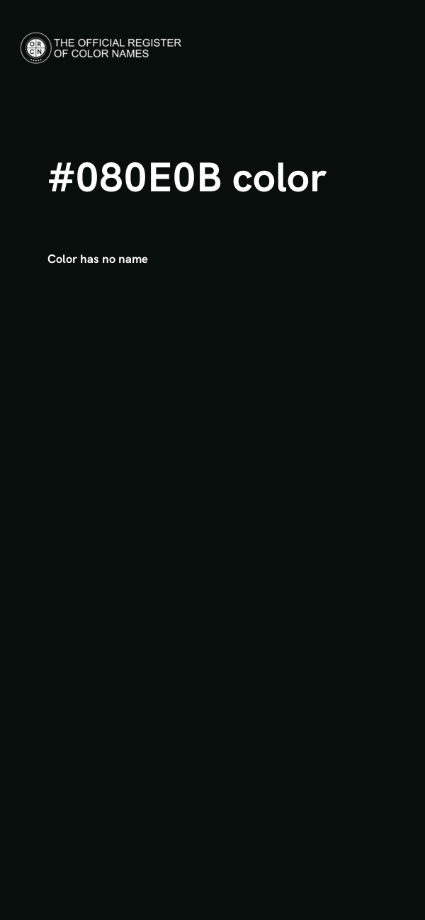 #080E0B color image