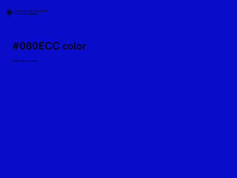 #080ECC color image