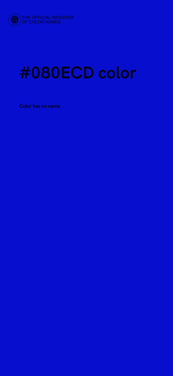 #080ECD color image