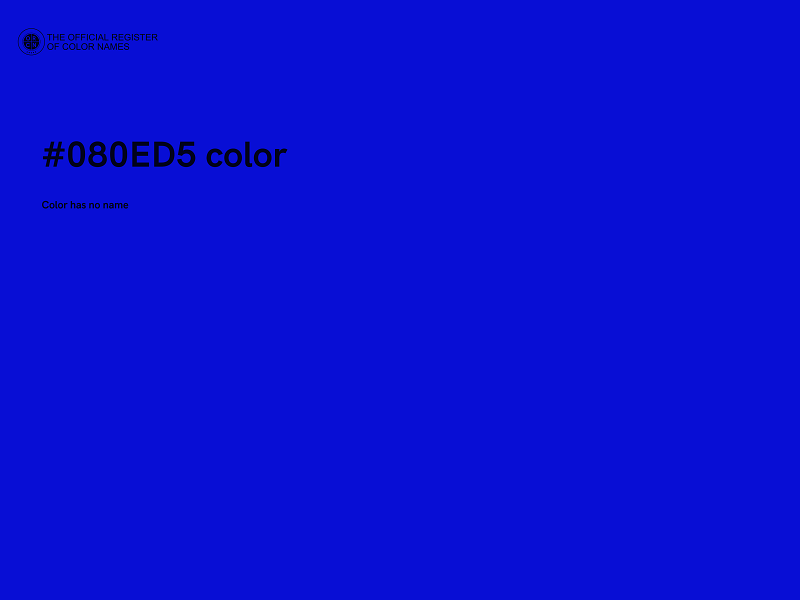 #080ED5 color image