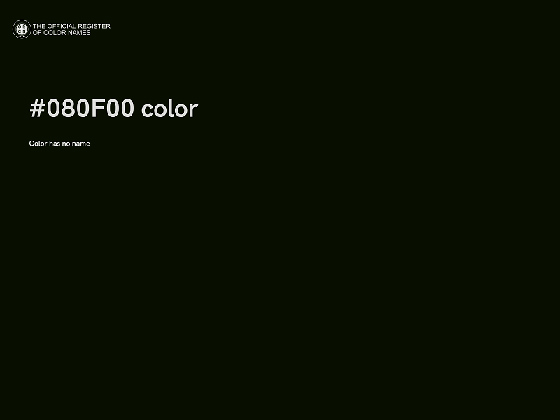 #080F00 color image