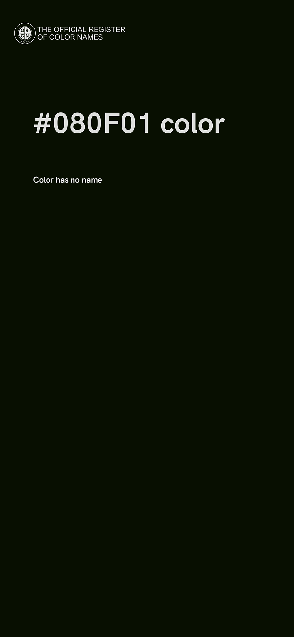 #080F01 color image