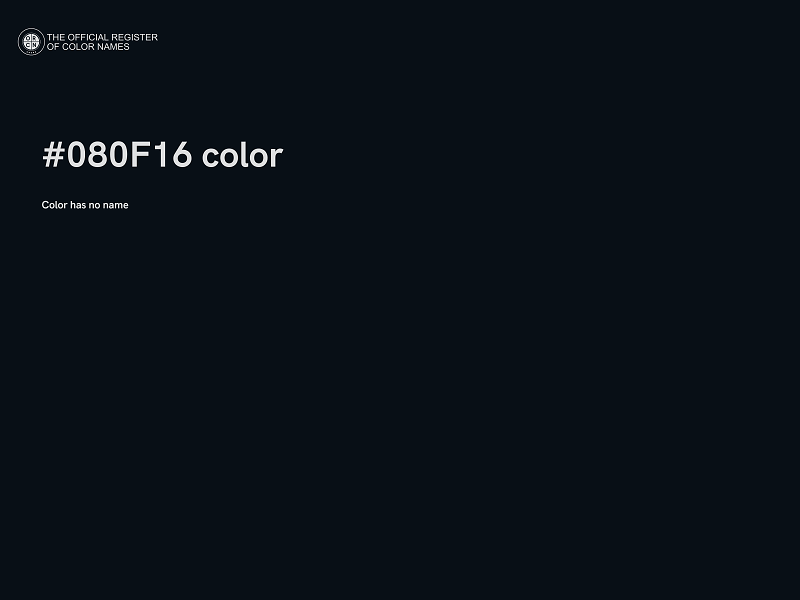#080F16 color image