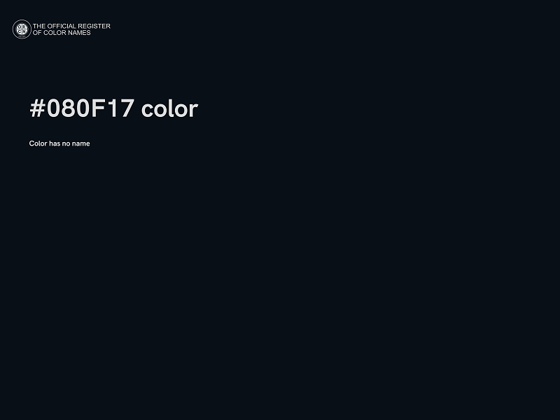 #080F17 color image