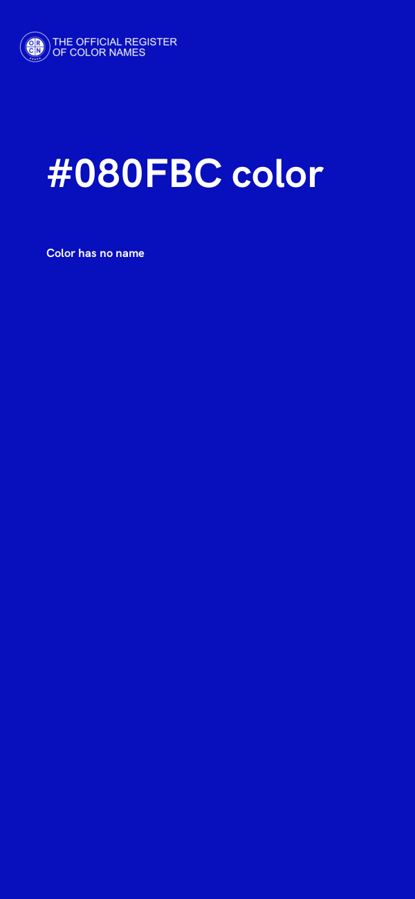 #080FBC color image