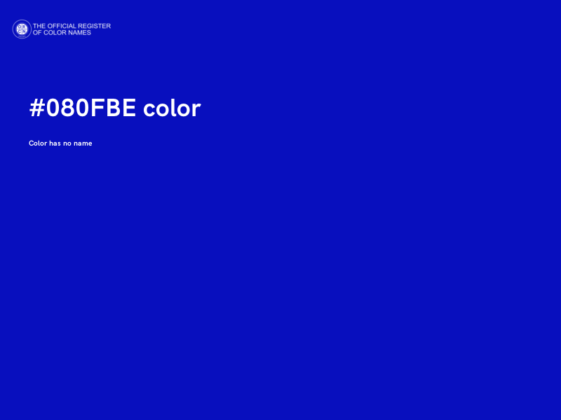 #080FBE color image
