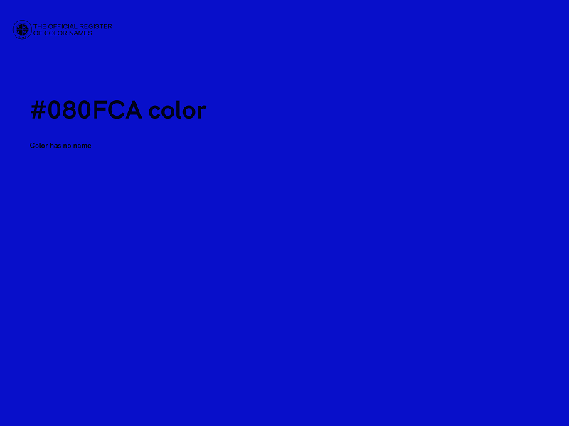 #080FCA color image
