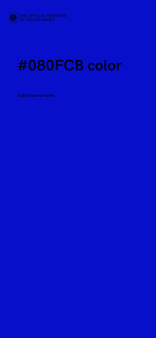 #080FCB color image
