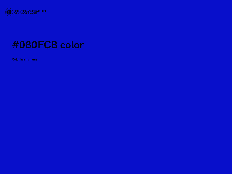 #080FCB color image