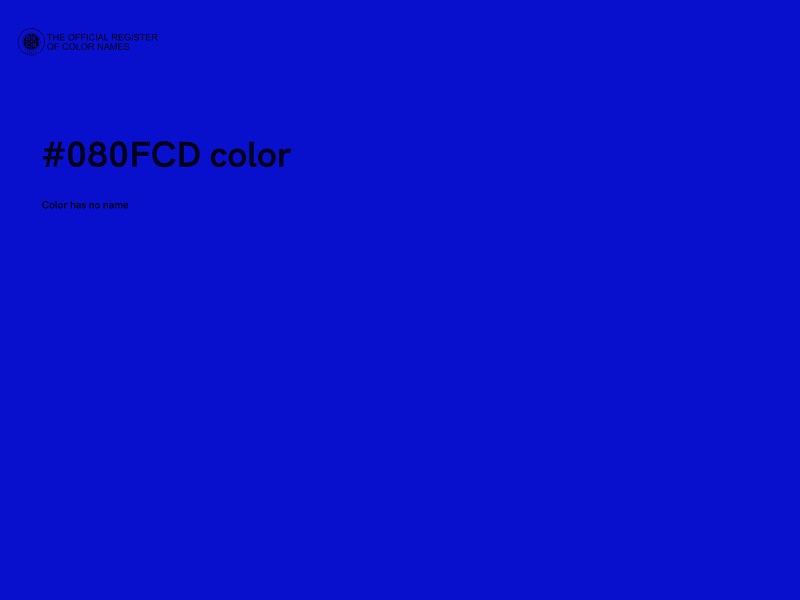 #080FCD color image