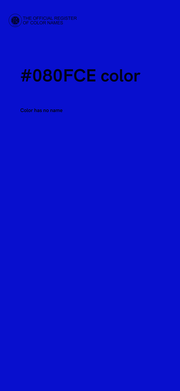 #080FCE color image