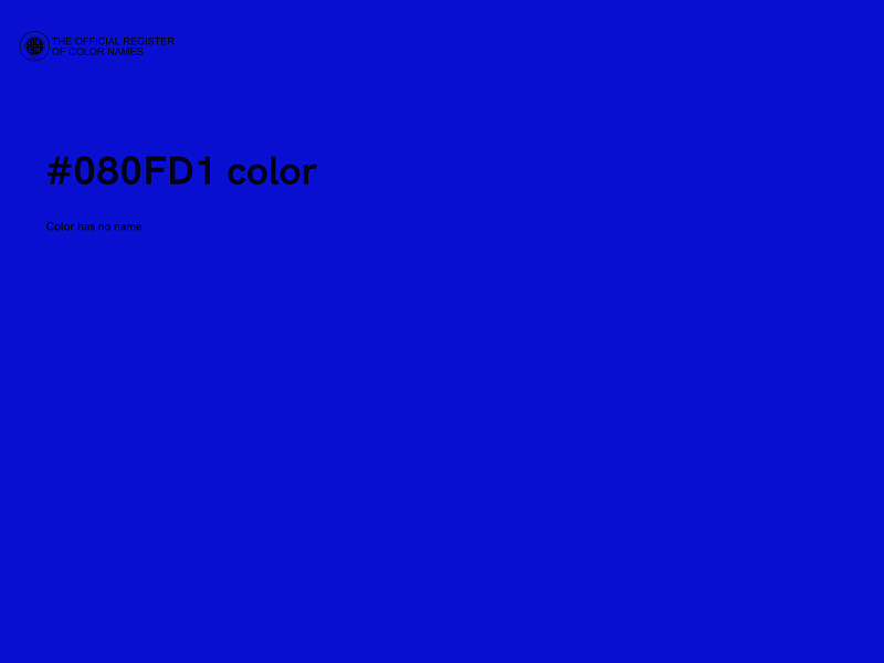 #080FD1 color image