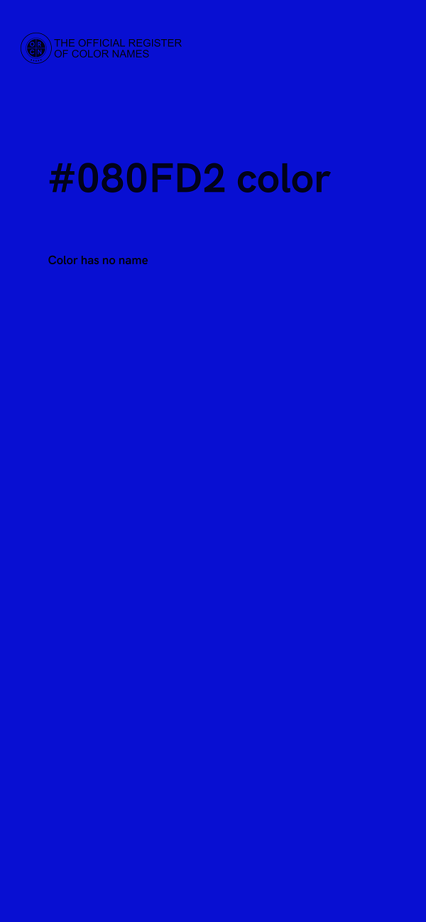 #080FD2 color image