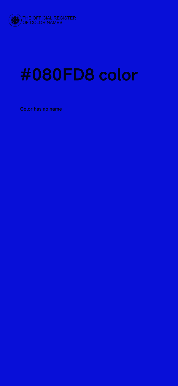 #080FD8 color image