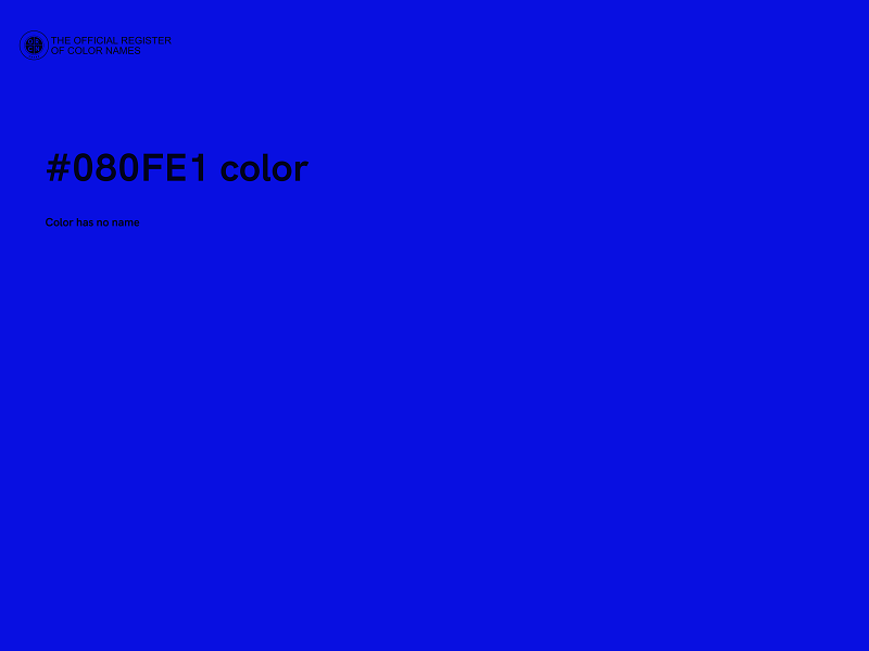#080FE1 color image