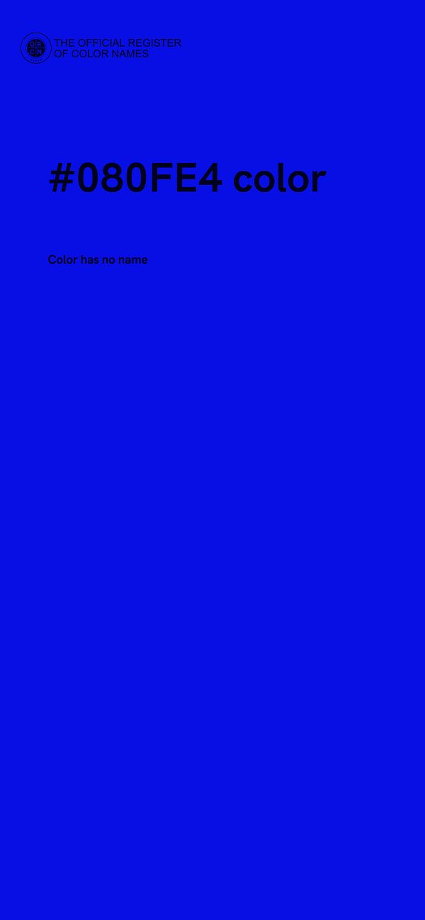 #080FE4 color image