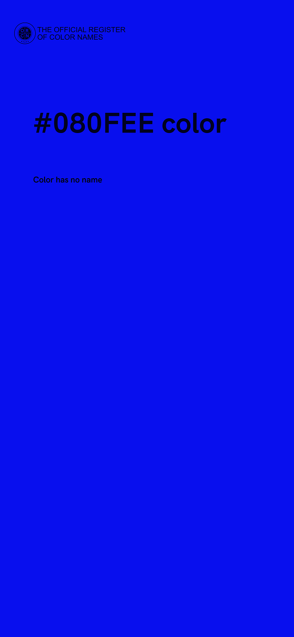 #080FEE color image