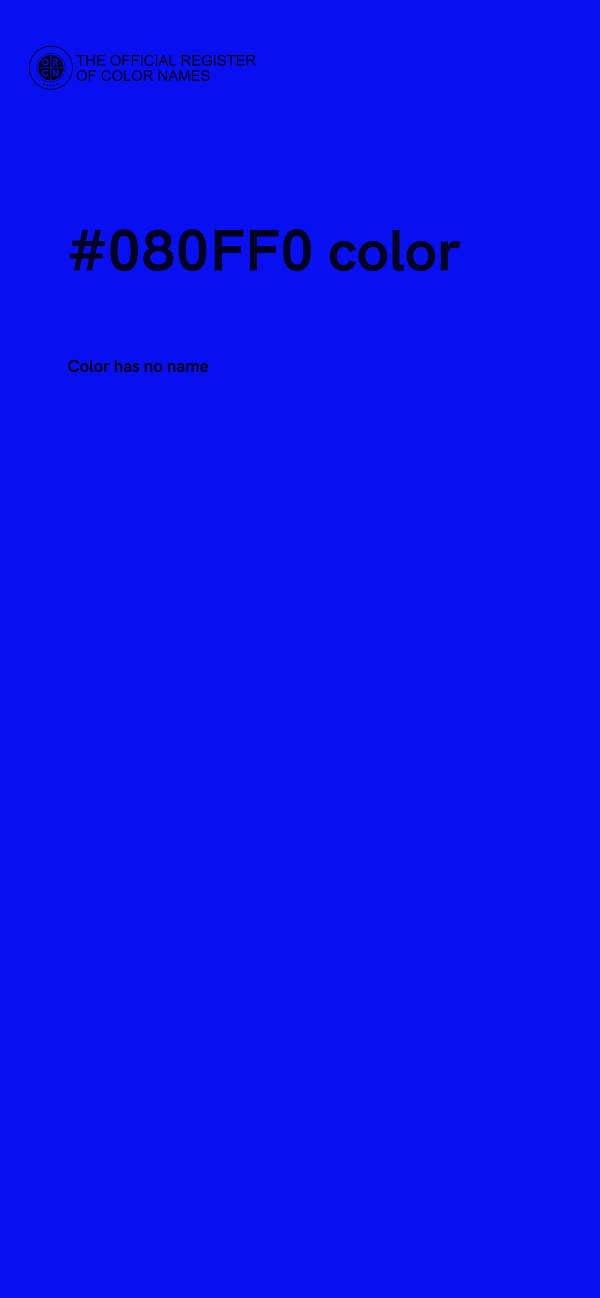 #080FF0 color image