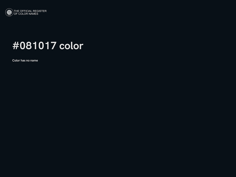 #081017 color image