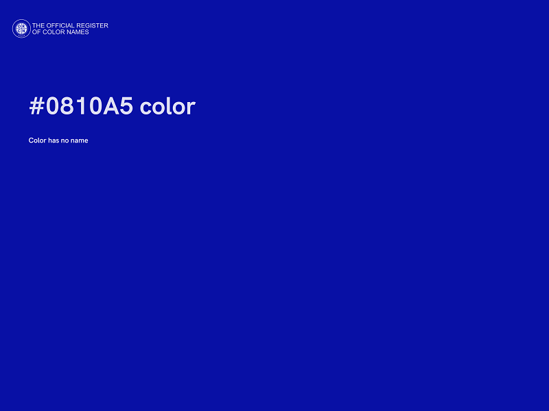 #0810A5 color image