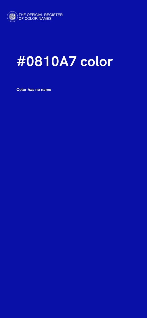 #0810A7 color image