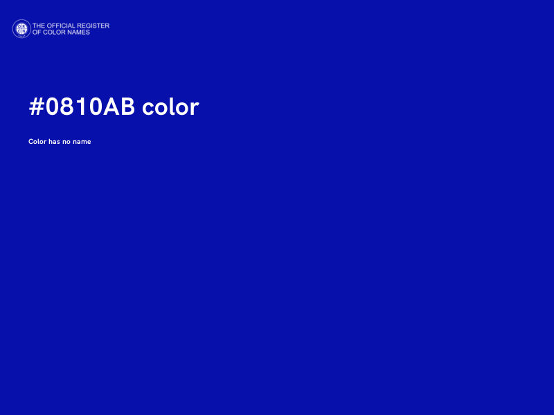 #0810AB color image