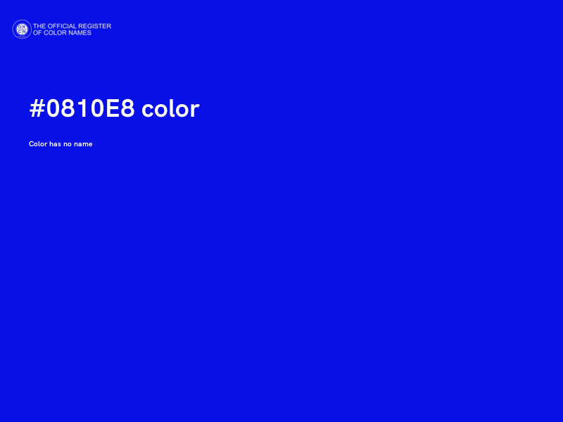 #0810E8 color image