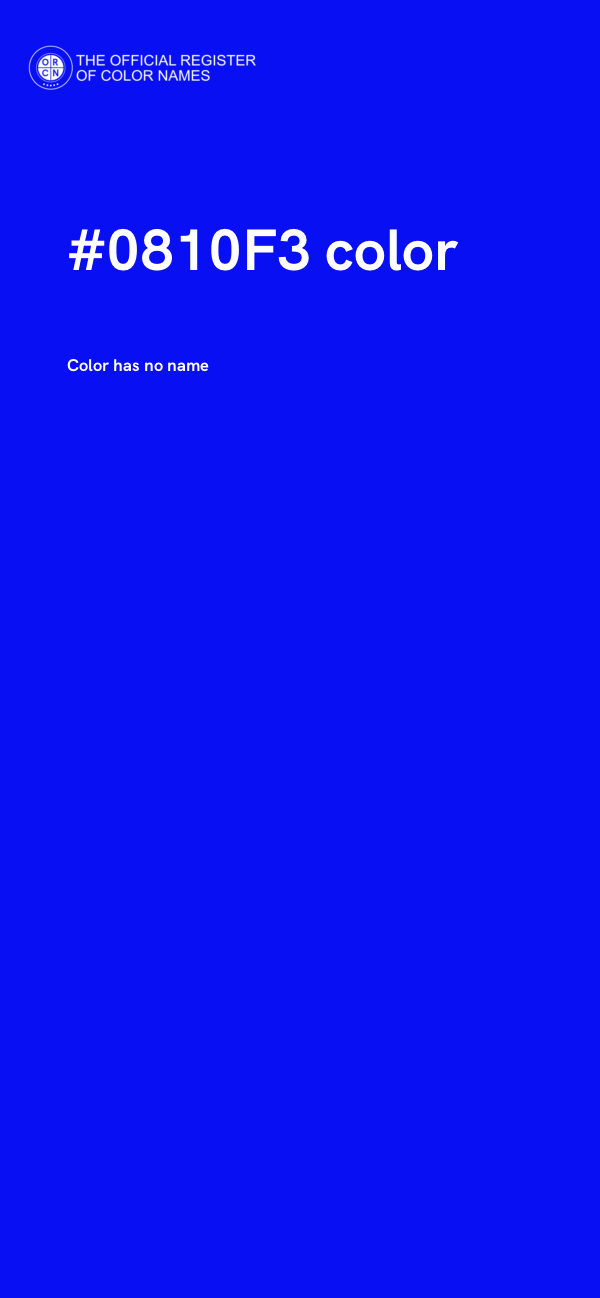 #0810F3 color image
