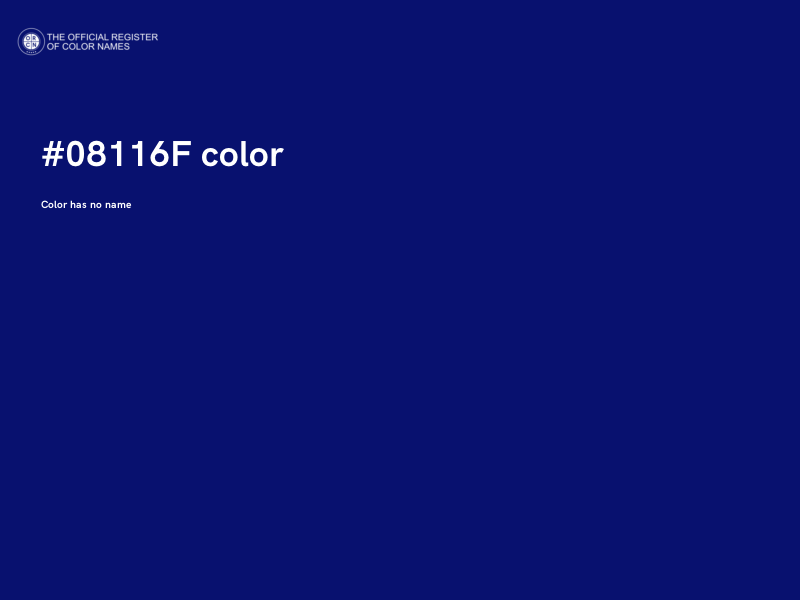 #08116F color image