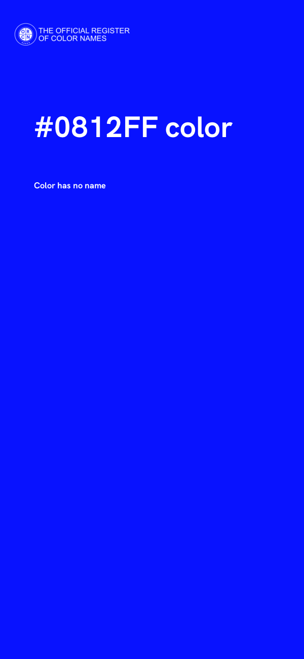 #0812FF color image