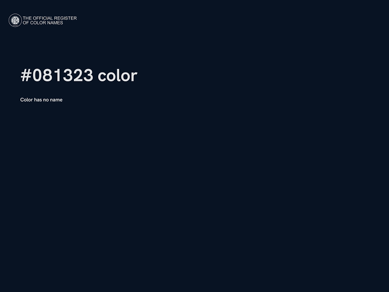 #081323 color image