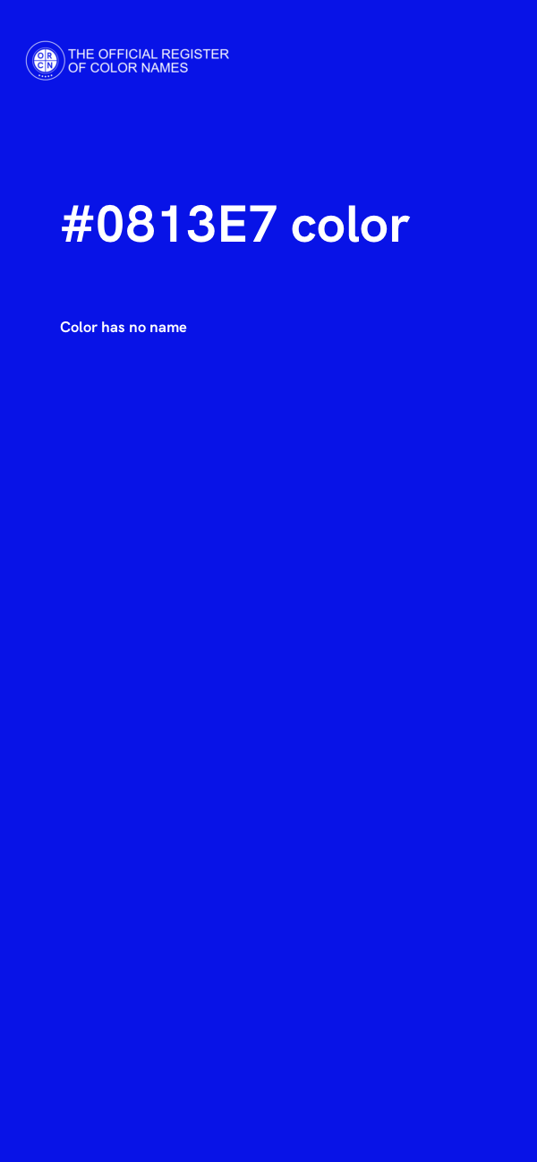 #0813E7 color image