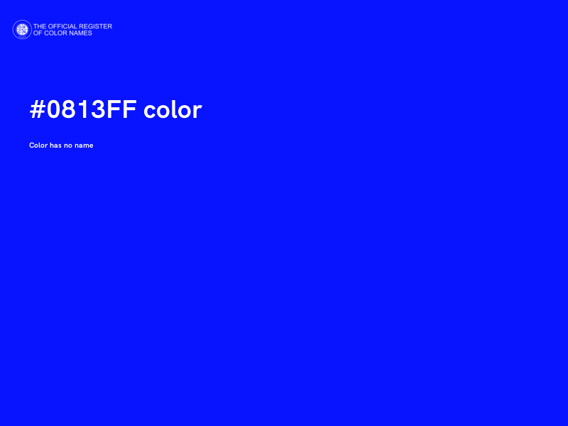 #0813FF color image
