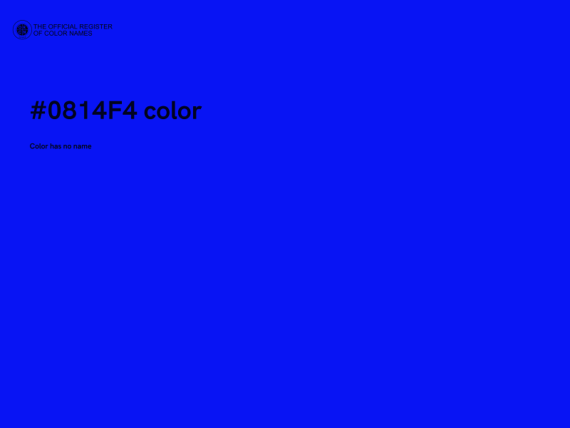 #0814F4 color image