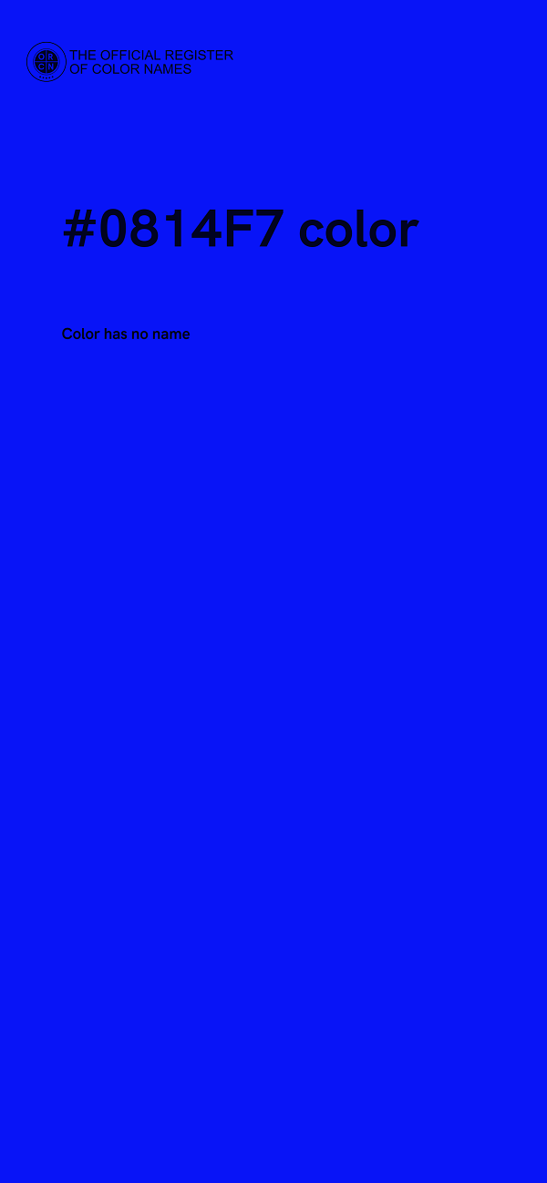#0814F7 color image