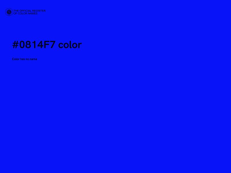 #0814F7 color image