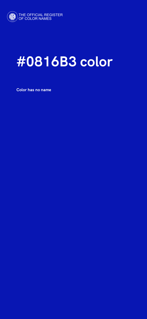 #0816B3 color image
